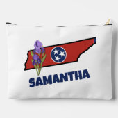 Tennessee Flag & Flower Paarse Iris Aangepaste tek Etui (Achterkant)