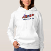 Tennessee Flag & Flower Paarse Iris Aangepaste tek Hoodie (Voorkant)