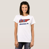 Tennessee Flag & Flower Paarse Iris Aangepaste tek T-shirt (Voorkant volledig)