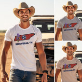 Tennessee Flag & Flower Paarse Iris Aangepaste tek T-shirt