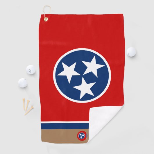 Tennessee flag Golf Towel Monogrammed/Patriotic Golfhanddoek (Insitu)