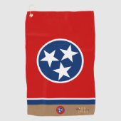 Tennessee flag Golf Towel Monogrammed/Patriotic Golfhanddoek (Voorkant)