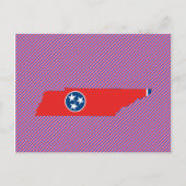 Tennessee Flag Map Briefkaart (Voorkant)