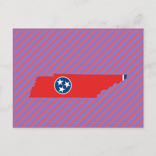 Tennessee Flag Map Briefkaart (Voorkant)