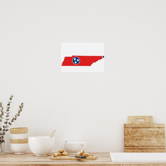 Tennessee Flag Map Poster (Keuken)