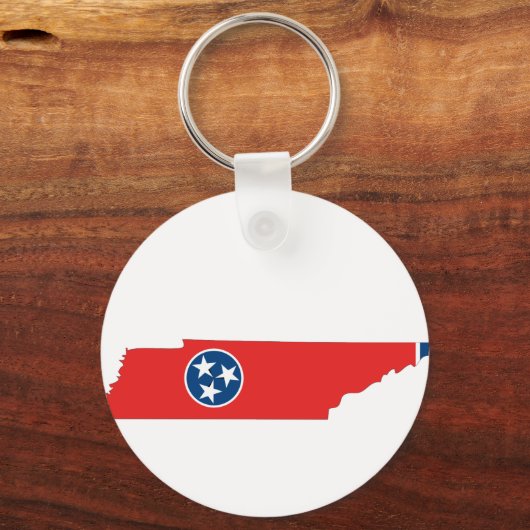 Tennessee Flag Map Sleutelhanger (Voorkant)