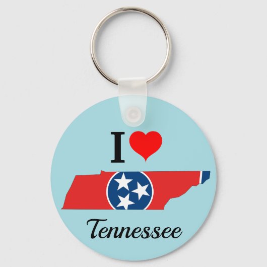 Tennessee Flag Map Sleutelhanger (Voorkant)