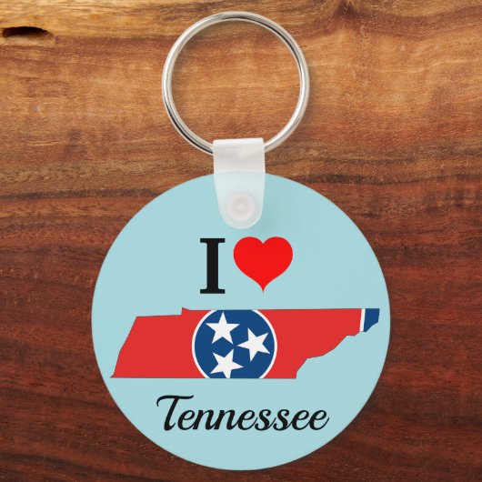 Tennessee Flag Map Sleutelhanger (Achterkant)