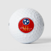 Tennessee Flag Monogrammed Golf Balls / VS Golfballen (Voorkant)
