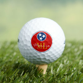 Tennessee Flag Monogrammed Golf Balls / VS Golfballen
