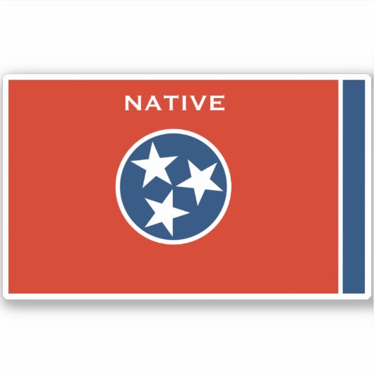 Tennessee Flag Native Sticker (Voorkant)