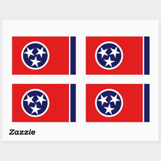 Tennessee Flag Rechthoekige Sticker (Vel)