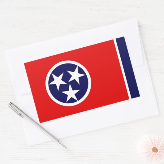 Tennessee Flag Rechthoekige Sticker (Envelop)
