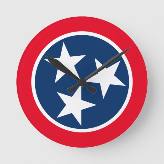 Tennessee Flag Ronde Klok (Voorkant)