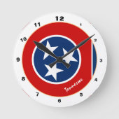 Tennessee Flag & Tennessee mode /design USA Ronde Klok (Voorkant)