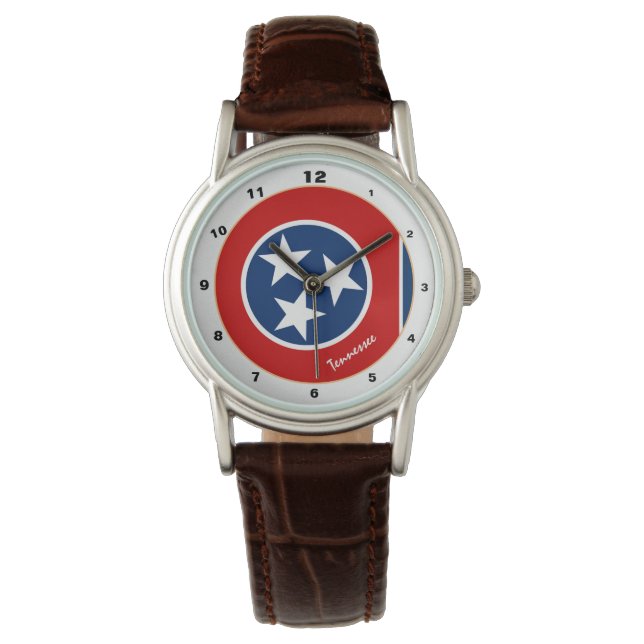 Tennessee Flag & Tennessee mode USA /design Horloge (Voorkant)