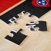 Tennessee Flag & Tennessee State USA/America Legpuzzel (Zijkant)