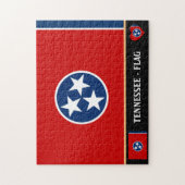 Tennessee Flag & Tennessee State USA/America Legpuzzel (Verticaal)