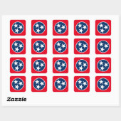 Tennessee Flag Vierkante Sticker (Vel)