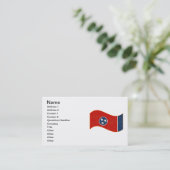 TENNESSEE FLAG VISITEKAARTJE (Staand voorkant)