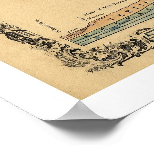 Tennessee Geological Map 1866 Poster (Hoek)