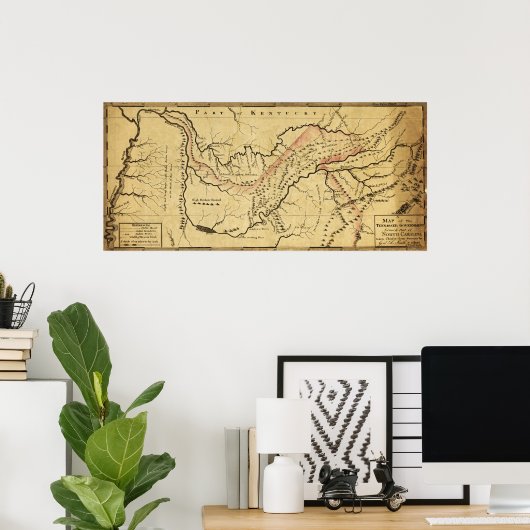 Tennessee GovernmentPanoramic MapTennessee Poster (Thuiskantoor)