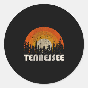 Tennessee - grappige natuur vintage wandelen 60s 7 ronde sticker
