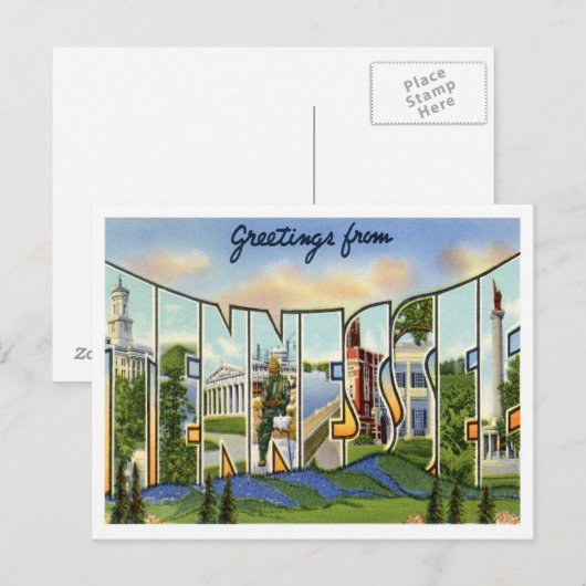 Tennessee - Groeten uit de VS Briefkaart (Voorkant / Achterkant)