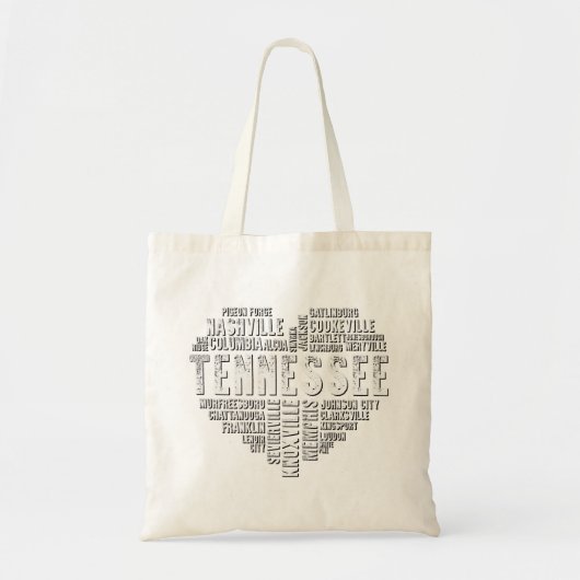 Tennessee Heart Love Knoxville Nashville Memphis Tote Bag (Voorkant)