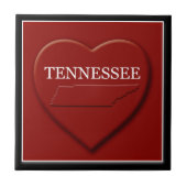 Tennessee Heart Map Home Decor Tile Tegeltje (Voorkant)