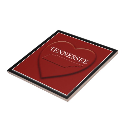 Tennessee Heart Map Home Decor Tile Tegeltje (Zijkant)
