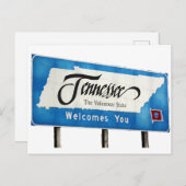 Tennessee heet u welkom Highway Sign Briefkaart (Voorkant / Achterkant)