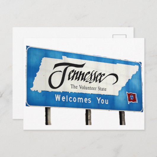 Tennessee heet u welkom Highway Sign Briefkaart (Voorkant / Achterkant)