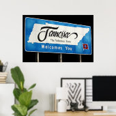 Tennessee heet u welkom Highway Sign Poster (Thuiskantoor)