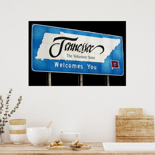 Tennessee heet u welkom Highway Sign Poster (Keuken)