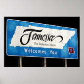 Tennessee heet u welkom Highway Sign Poster (Voorkant)