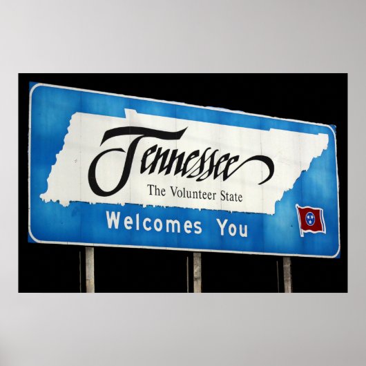 Tennessee heet u welkom Highway Sign Poster (Voorkant)