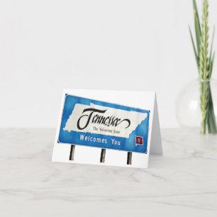 Tennessee heet u welkom Highway Sign Wenskaart Kaart