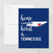 Tennessee home is waar het hart ligt briefkaart (Voorkant / Achterkant)