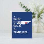 Tennessee home is waar het hart ligt briefkaart (Staand voorkant)