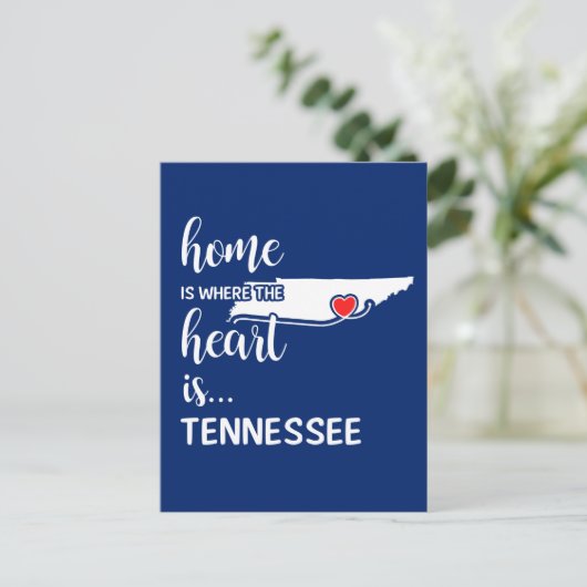 Tennessee home is waar het hart ligt briefkaart (Staand voorkant)