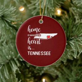 Tennessee home is waar het hart ligt keramisch ornament