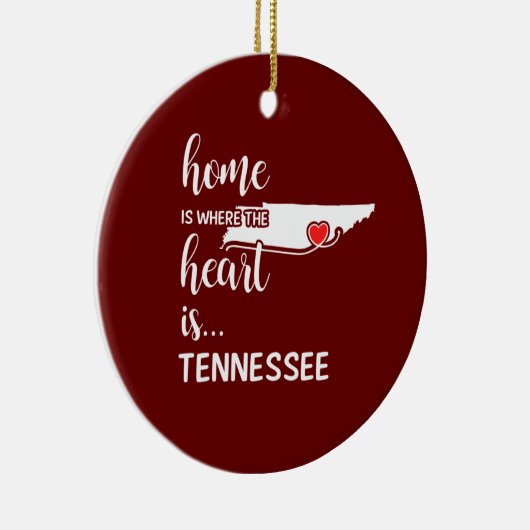 Tennessee home is waar het hart ligt keramisch ornament (Rechts)