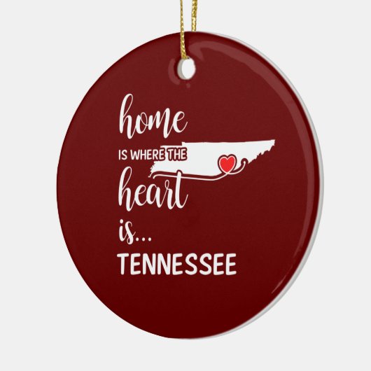 Tennessee home is waar het hart ligt keramisch ornament (Links)