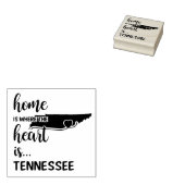 Tennessee home is waar het hart ligt rubberstempel (Gestempeld)