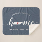 Tennessee Home Staat Gepersonaliseerd Sherpa Deken (Voorkant (horizontaal))