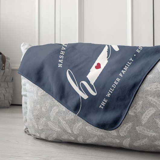 Tennessee Home Staat Gepersonaliseerd Sherpa Deken