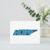 Tennessee Home State Map - Blauw Briefkaart (Staand voorkant)