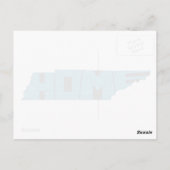 Tennessee Home State Map - Blauw Briefkaart (Achterkant)