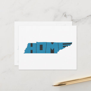 Tennessee Home State Map - Blauw Briefkaart